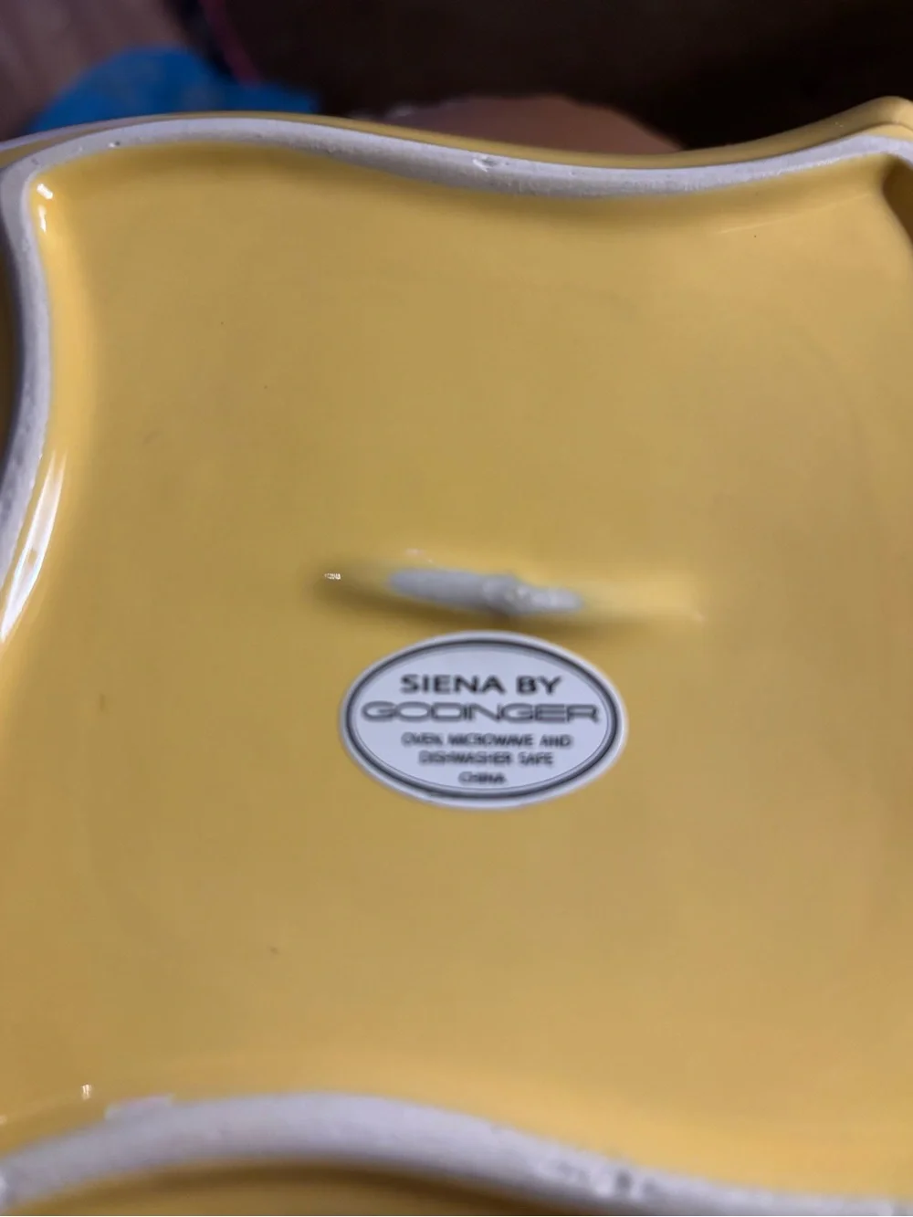 Godinger Yellow Ceramic Covered Casserole with Chrome Stand